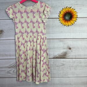 Birdie Bean Girls Dress Size 6T Ava Butterfly Print Bamboo Ruffle Sleeve